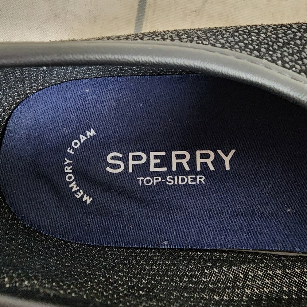 Sperry Top-Siders Seacoast Black Caviar Lace Up Sneaker Size 7 - Picture 3 of 16